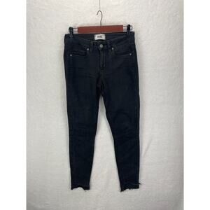 Paige‎ Jeans Womens Size 27 Verdugo Ankle Skinny Black Dark Wash